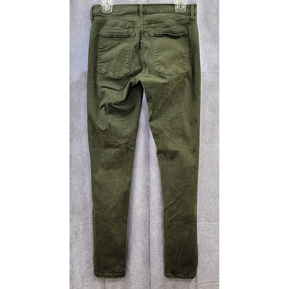 Banana Republic Jeans Women’s 28L Green Denim Skinny Fit Stretch Pockets Pants - Picture 2 of 4